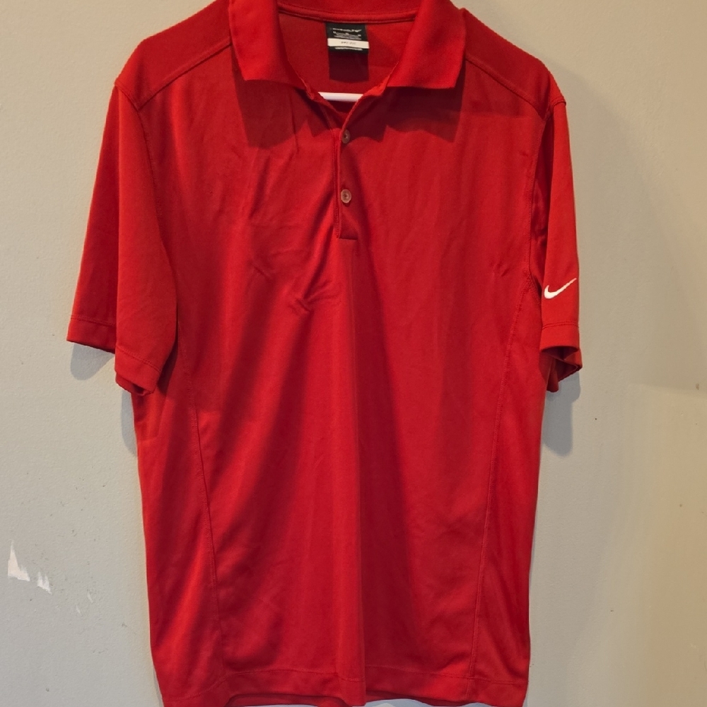 Nike Golf Men's Dri- Fit Red Polo Shirt Medium